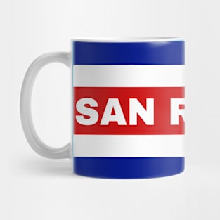 San Rafael City in Costa Rican Flag Colors Mug